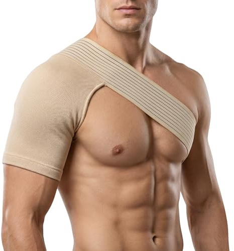 FunnAura Shoulder Compression Sleeve Women Men, Bendable Arm Rotator Cuff Brace, Adjustable Sport Shoulder Support Sleeve for Relieve Discomfort
