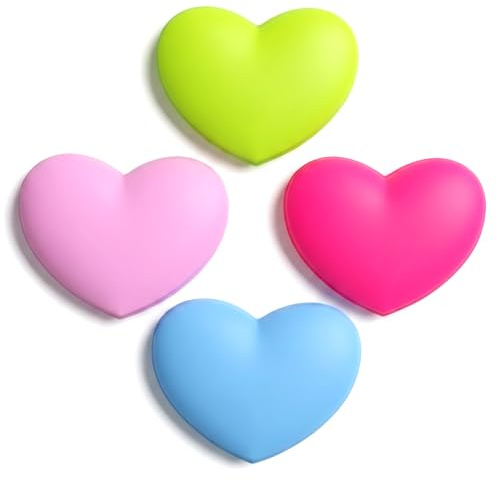 KALIONE 4 amortiguadores de tenis para raqueta, de silicona suave, amortiguadores de vibración, amortiguadores de tenis, amortiguadores de corazón, amortiguadores de cuerda, bonitos suministros de