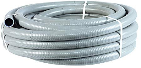 Well2wellness® Tubo flessibile in PVC, 40 mm, adesivo in PVC, 40 mm, per piscina + stagno, ruota da 5 m