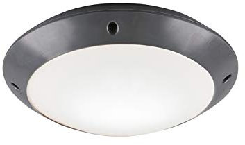 Reality Leuchten R60501042 - Lampada da soffitto per esterni Camaro, in plastica, colore: Antracite/Bianco 1 x E27.