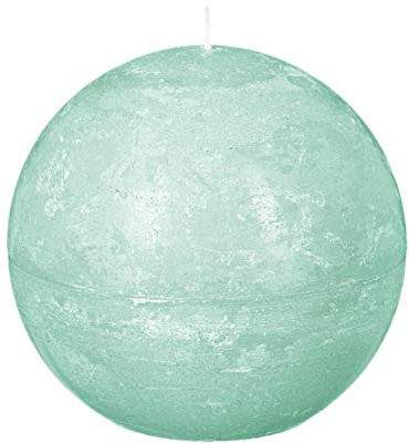 Atmosphera - Bougie Boule Rustique Vert Menthe D 10 cm