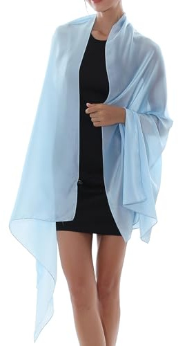 RIIQIICHY Foulard Sciarpa Seta Donna Pashmina Stola Scialle Cerimonia Abito da Sera Elegante Sposa