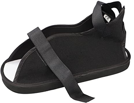 YJZQ Chaussure de Plâtre Homme Femme Protection Pied plâtre Protège-talon Aide à la marche Chaussure Ouverture 1 Chausson Large pour Pied Gonflé Fracture du Pied Noir S-24cm