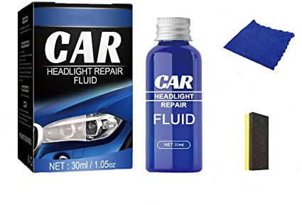 Lcmei Set di ripristino del Faro dell'auto Kit di Riparazione del Fluido, detergente per lucidatura Leggera in plastica Veloce, lucidatura del Faro per Rimuovere l'ossidazione (30ml)