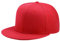 Boolavard Flat Bill Visor, Klassische Snapback-Mütze, blanko, verstellbare Krempe, hohe Oberseite, Trendiger Farbstil, einfarbige Baseballkappe (Rot)