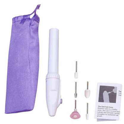 DECOMELODY Machine à Ongles Électrique Portable Ponceuse Rechargeable Multifonction pour Manucure Polisseuse Ergonomique Outil de Polissage et Soin des Cuticules