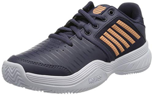 K-Swiss Court Express HB Chaussures de Tennis pour Femme - Multicolore - Graystone Peach Nectar White, 38 EU