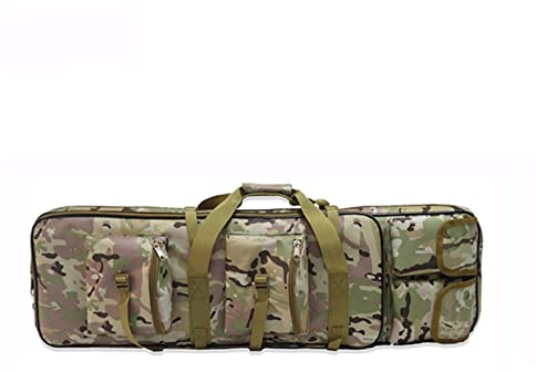 Elsegeod Tactical Gun Bag Rifle Case, 33/39/47 Inch Weapon Accessory Storage Bag Backpack, Soft Padded Carbine Case Fishing Rod Bag Pistol Shotgun Airsoft Case Sniper Holster,Camouflage, 85CM