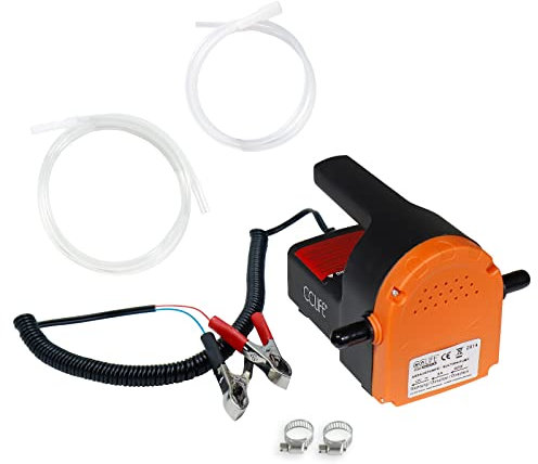 CCLIFE Tragbare Ölabsaugpumpe Dieselpumpe 12V 60W Kraftstoffpumpen Ölpumpe Absaugpumpe für Motoröl und Diesel zum Auto