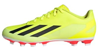 adidas Unisex - Adulto X Crazyfast Club Flexible Ground Boots, Solar Yellow / Core Black / Cloud White, 44 2/3 EU