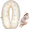 sei Design Stillkissen XXL Musselin Bezug 190x30 Stillkissenbezug 100% Bio-Baumwolle Schwangerschaftskissen Seitenschläferkissen Komfortkissen Erwachsene Baby Kissen EPS-Mikroperlen