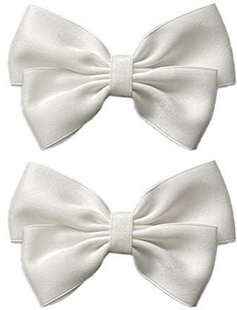 SHERCHPRY 2 st rosett skospänne satin rosett skoklämmor för skor skor klämmor för pumpar labret smycken damskor dekor bröllopsskor spänne platt tillbehörsklämma vitt tyg brud