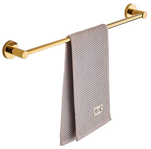 Towel Rail for Bathroom, Luxury Gold Towel Bar Rail for Bathroom,Stainless Steel Wall Mount Single Tower Rod Hanger for Home and Hotel,30cm-80cm Optional(SZ:40cm) (Color : Gold, Size : 70cm)