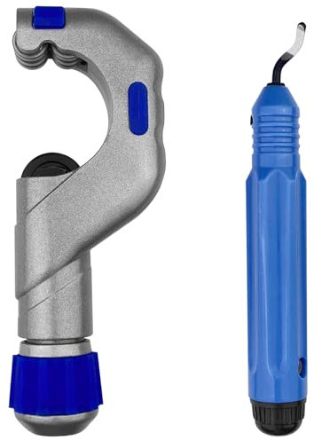 Roluxando Juego de Cortatubos Cobre 5-50mm, Corta Tubo PVC con Herramienta de Desbarbado, Cortador de Tuberías, Rodamiento de Bolas Cortatubos para Cortar Acero Inoxidable, Tubos de Aluminio, Plástico