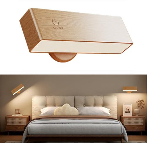 Magnetic Rechargeable Wall Light Indoor, Battery Operated Wall Lights Indoor Wall Mounted Lamp Night Light Portable Removable with Magnetic 360 Rotation, Dimmable Wireless Wall Sconce for Picture