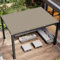 Sonnensegel Balkon 2.4 x 2.4 m Wasserdicht Pergola Überdachung Uv-Schutz 98% Reißfest, Ohne Bohren, inkl Seil Schattenspender Garten Balkon Terrasse, Taupe