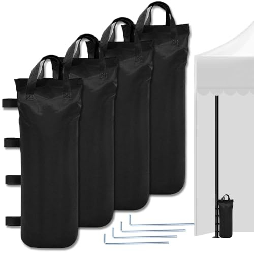 YSOOUA 4 Piezas Pesos para Carpa Pesos para Carpa de Exterior Plegable Pesos para Carpas Pesos para Rellenar Bolsas de Arena con Peso de Oxford 800D para Carpa de JardíN Carpa y Sombrilla (4 Piezas)