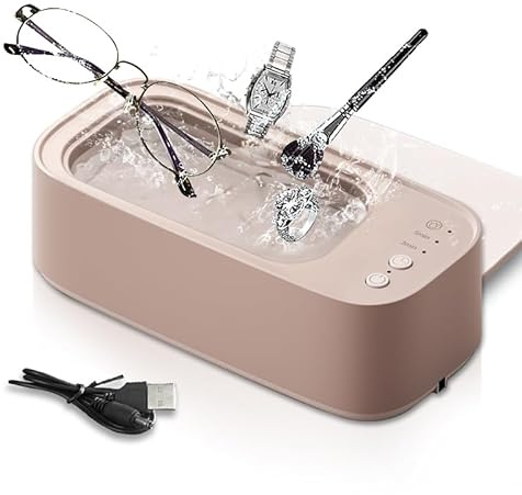 SL Euthtion Ultrasonic Cleaning machine, can be used for 2 hours. Lightweight, portable, equipped with touch control and 3 modes, suitable for glasses, rings, coins, watches, dentures, jewelry