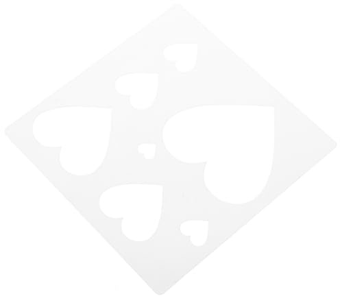 Hemobllo Pochoir en Plastique Réutilisable de Cœur 10X10 CM Modèle pour Peinture sur Bois et Toile Pochoir Lavable pour Loisirs Créatifs et Décoration de Mariage