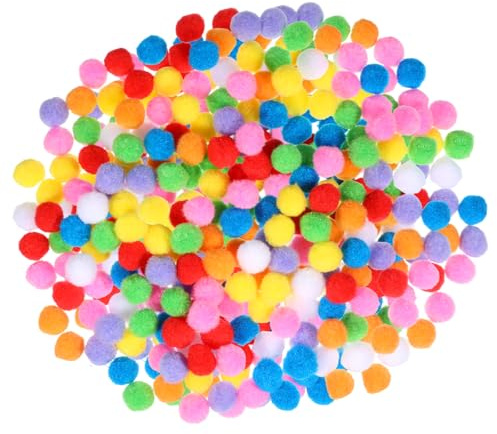 Pom Poms, 1 Inch Multicolor Craft Pom Poms, Soft and Fuzzy Pompom Balls for DIY Arts, Crafts Projects, Home Decorations (300Pcs)