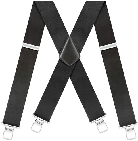Vexnaro Tirantes para Hombre, 5 cm Anchos, Ajustables y Elásticos en Forma de X, Material Resistente y Duradero, Tirantes Versátiles para Pantalones Elegantesw, Trabajo y Ocio
