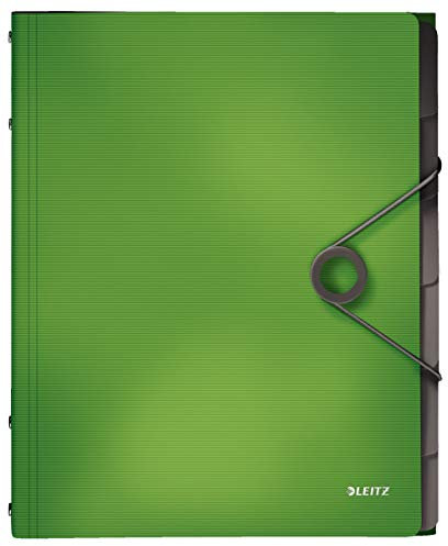 Leitz 45691050 Solid Ordnungsmappe PP A4, 6 Fächer, hellgrün
