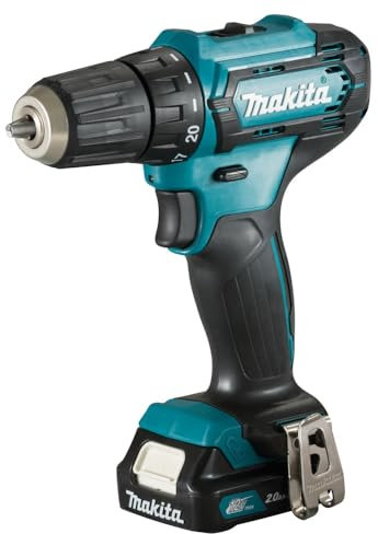 Makita DF333DSAL1 Akku-Bohrschrauber 12 V max. / 2,0 Ah, 2 Akkus + Ladegerät im Transportkoffer inkl. Akku-Lampe ML106