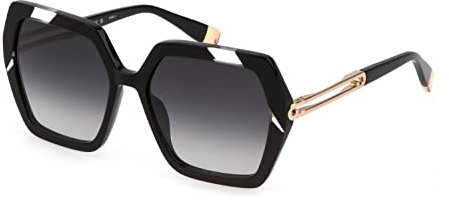 Furla Damen Gafas de Sol Sonnenbrille, schwarz (Shiny Black), 56/17/135