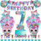 51 Pcs Decorazioni Compleanno - Palloncini 7 Anni Bambina, Surprise Helium, Decorazione Torta - Festa Compleanno
