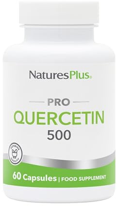 NaturesPlus PRO Quercetin Capsules 500 mg - High Strength, Easy to Swallow, One a Day - Vegan, Gluten Free - 60 Capsules