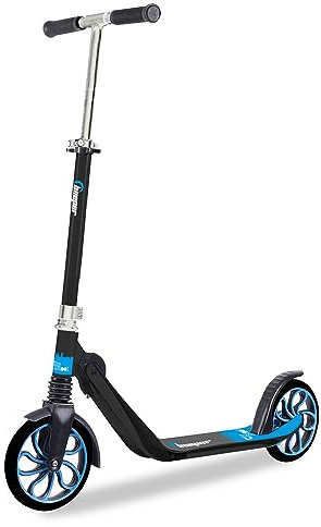 BEEPER - Trottinette ado & Adulte Roues 8'' Suspension Avant City Scoot avec ou sans Frein Avant - sans Frein Avant, Couleur - Noir