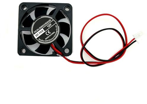 JZK 40x40x10 mm Mini Ventilador de Refrigeración Silencioso DC 12V - 2 Pines, 4010 Pequeño Sin Escobillas Con Cables Para Impresora 3D, CPU, Caja PC