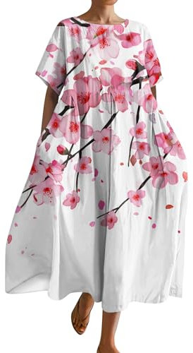 Robe Ete Femme, Robe Longue Femme Ete Grande Taille Vetement De Bal Robe Gothique Ete Femme Longue Grande Taille 52 54 56 Rose Poudré Mariee (3-Clair Rose,S)
