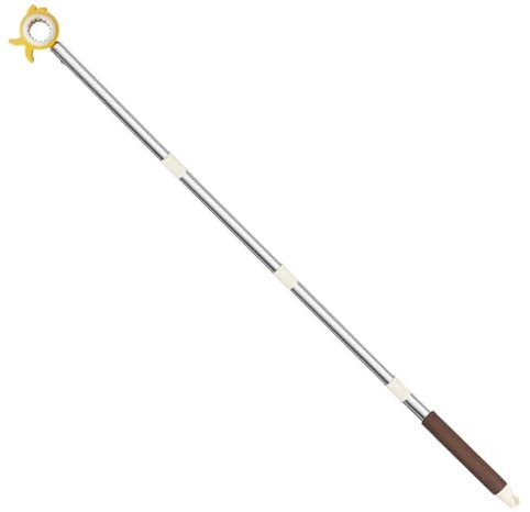 Asta Tiratenda per Lucernario per Tetto - Bastone per Persiane per Finestre Interno e per Velux Finestra da Tetto, 110cm con Gancio Compatibile con Tenda da Tetto Velux, Adatta per Finestra Lucernario