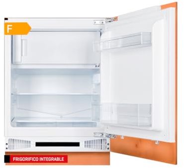 Frigorífico 1 P Integrable, Capacidad Total 111 L, Congelador 16 L, Luz Interior, Crisper, Descongelación Manual, 4 Estrellas, Estantes de Cristal, Huevera, 40 Db, Eficiencia Energética E