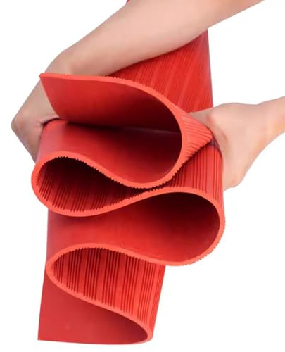 3/5 / 6/8 / 10 mm Thick Insulating Rubber Mat, Insulated Switchboard Matting Floor Mats, High Voltage Insulation Fusebox Safety Pad Roll(Red,3mx1mx6mm (10'x3'x1/4))