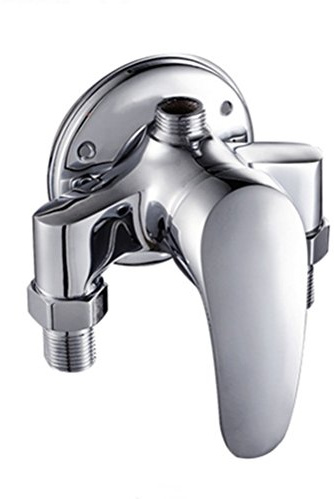 Grifo de ducha cromado montado en la pared, grifo de agua fría y caliente, interruptor de control de válvula mezcladora de ducha, accesorios de baño
