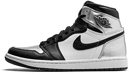 Nike Damen Jordan 1 High Og Basketballschuhe Obsidian Schwarz Limette Glow Atomi 38,5 EU High-Top Athletic