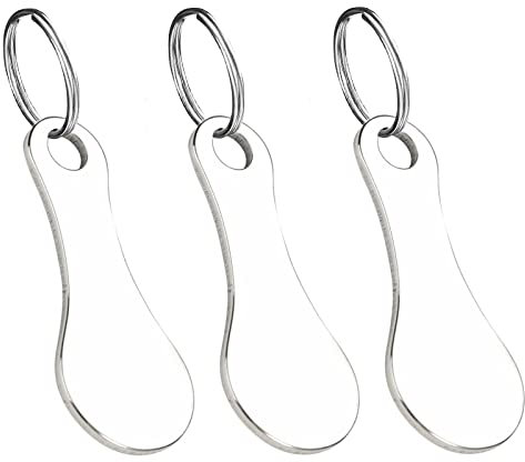 Olakin 3 Pezzi Chiave per Carrello della Spesa in Acciaio Inox, Gettone per Carrello della Spesa Rimovibile, Sgancia I Carrelli Senza Bisogno di Monete o Gettoni
