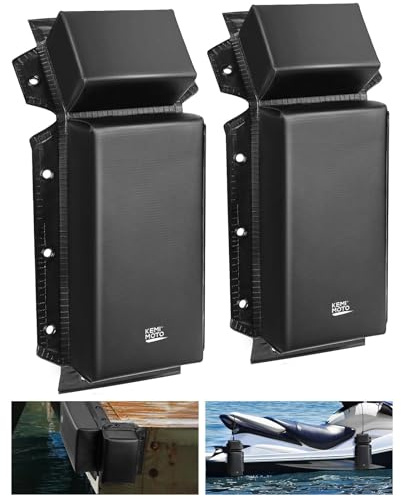 KEMIMOTO Boat Bumpers for Docking, Marine Dock Fender for Straight-Edge or Corner, Mounting Hardware Included, 2Pack PWC Fenders Boat Fenders Bumpers with 2 Ropes