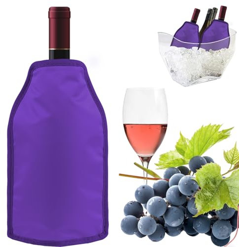 ZoneYan Refrigeratore per Bottiglie Vino, Raffredda Bottiglie Vino, Refrigeratore Vino Impermeabile - Borsa Termica per Bottiglie per Feste, Picnic e Viaggi - Ideale per gli Amanti del Vino (Viola)