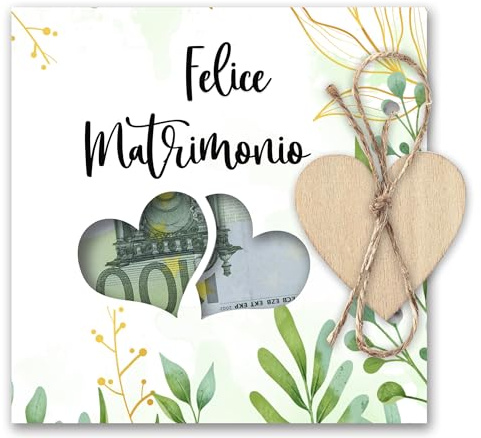 MKISHINE Biglietto auguri per gli sposi - Regalo porta soldi matrimonio Auguri di nozze Decorazioni nuziali