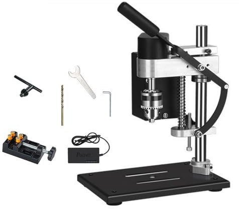 TOOSOAR 200W Perceuse à Colonne, Perceuse à Vitesse Réglable à 7 Vitesse,pour Le Perçage Direct du Métal, du Bois