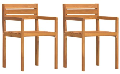 vidaXL Chaises de Jardin 2 pièces 50x53x80 cm Bois Massif Acacia