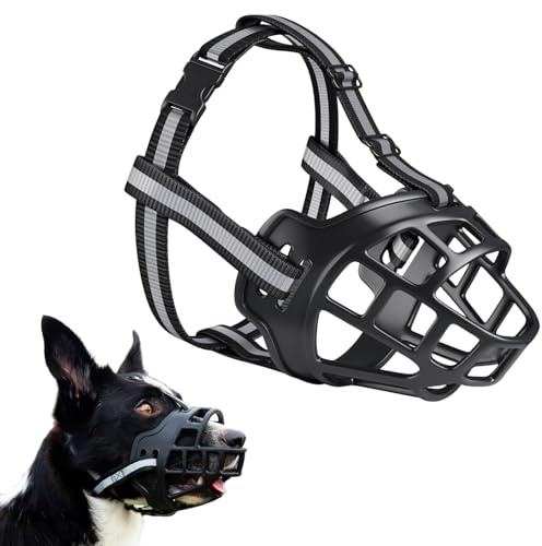 Museliere pour Chiens, Museliere Chien Musoliaire Chien avec Sangles Réglables Museliere Anti Aboiement Mieux Prévenir Les Morsures Mâcher et Aboyer pour Petits Moyens Et Grands Chiens (Taille 3)