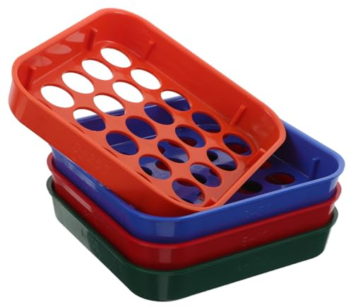 GARIOUANS 4 Pezzi Vassoi Separatori Monete Colorati in Plastica Organizer Contamonete Piani per Quarters Pennies Vassoio per Ordinare Monete per Feste Ufficio Negozi