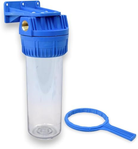 MGidea porta filtro contenitore Cartuccia KIT filtrazione acqua oring chiave ghiera supporto staffa viti attacco ottone 1 1/2 3/4 (1 (32,89 mm))