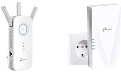 TP-Link RE550 WLAN Verstärker Repeater AC1900 (Dual AC + N & RE500X WiFi 6 WLAN Verstärker Repeater AX1500(Dualband 1200MBit/s 5GHz + 300MBit/s 2