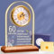 OkiyiD 60. Jahrestag Hochzeit Geschenk, Jahrestag Quarzuhr, Schreibtisch Tisch Uhr, 60 Jahre Ehe, Diamantene Hochzeit für Paar, Eltern, Großeltern (60. Jahrestag)