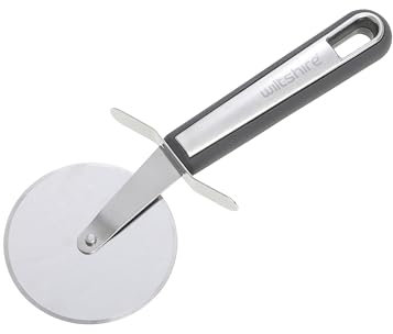 Wiltshire Aspire Pizza Wheel, Stainless Steel, Pizza Cutter & Slicer, Super Sharp Blade, Anti-Slip Soft Touch Handle, Grey & Silver, 21x7.5x1.5cm